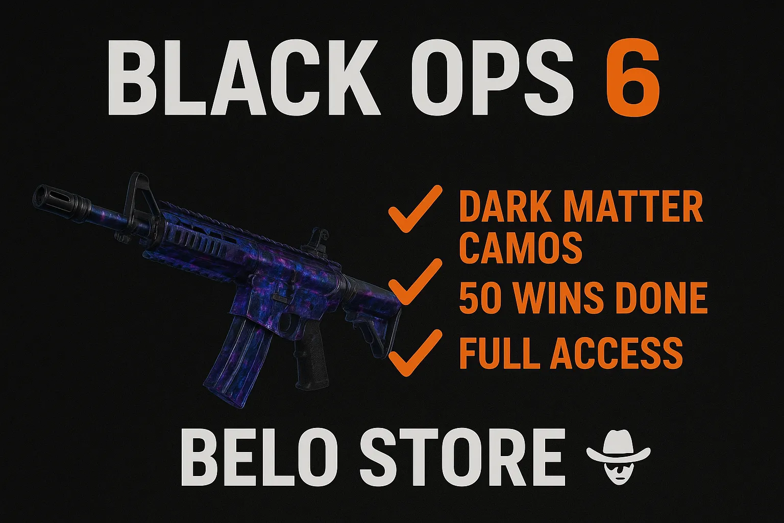 🔥【 Black Ops 6 】33 Dark Matter Camos ⚡ Prestige 1 Ready 🔷 Rank Ready/50+ Wins ✅ Activision | Linkable to all platforms | Fast Delivery